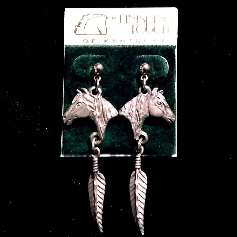 The Finishing Touch Of Kentucky Horse Earrings - Picture 2 of 2